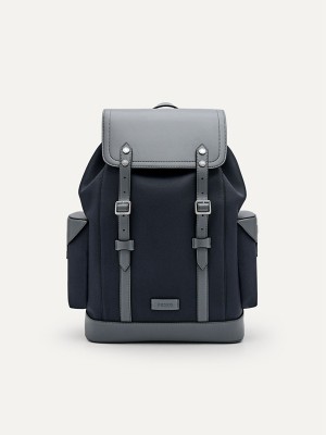 Navy Men's Pedro Jones Backpacks | KHFOPE-798