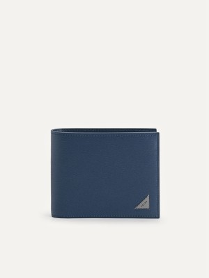 Navy Men's Pedro Leather (RFID) Bifold Wallet | WUYZLV-302