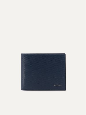 Navy Men's Pedro Leather Wallet | WLEHPY-190