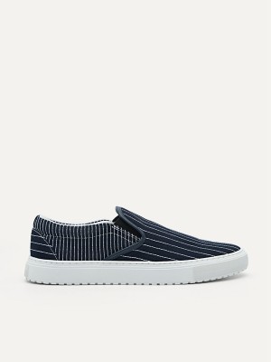 Navy Men's Pedro Slip On Sneakers | MNQRDE-678