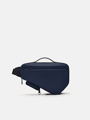 Navy Men's Pedro Taper Sling Bag | DQGMKV-582