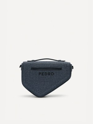 Navy Men's Pedro Taper Sling Bag | MCSIPZ-604