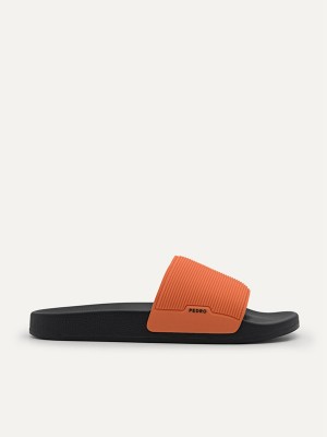 Orange Men's Pedro Brye Slides | MYGBJI-031