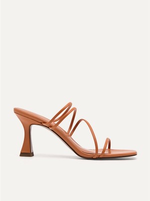 Orange Women's Pedro Strappy - Orange Heels Sandals | LZGORI-109