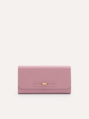 Pink Women's Pedro Studio Leather Bifold Wallet | MFWHKC-385