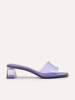 Purple Women's Pedro Megan Heels Sandals | RYTKPC-921