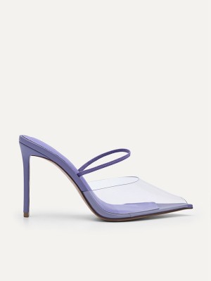 Purple Women's Pedro Megan See-Through Slingback Pumps | TWKXUB-153