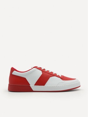 Red Men's Pedro Mono Stride Court Sneakers | XOBRES-457