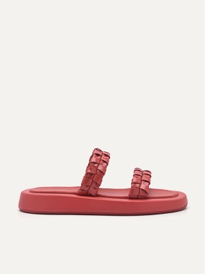 Red Women's Pedro Palma Woven Sandals | OGKNSD-945