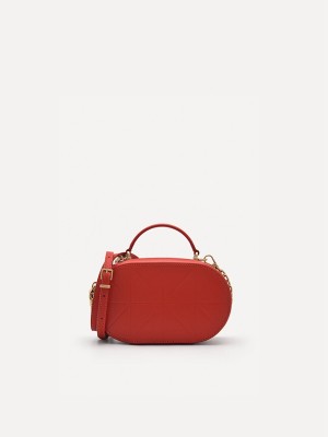 Red Women's Pedro Studio Cara Leather Mini in Pixel Shoulder Bags | XTFRVC-467