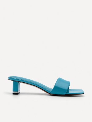 Turquoise Women's Pedro Porto Heels Sandals | XLVBIJ-172