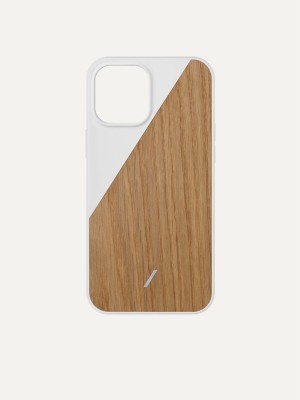 White Men's Pedro Genuine Wood iPhone 12 Max Pro Phone Case | WPMYNK-342