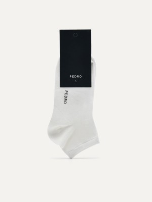 White Women's Pedro Ankle Neel Socks | KLBPEU-267