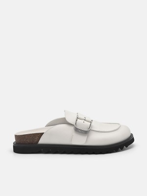 White Women's Pedro Helix Mules | BRMNPL-964