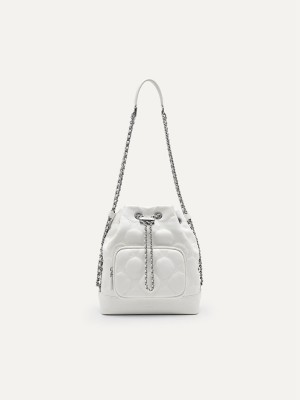 White Women's Pedro Maisie Bucket Bags | TMCDHB-587