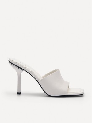 White Women's Pedro Maria Leather Heels Sandals | NWAKOH-354