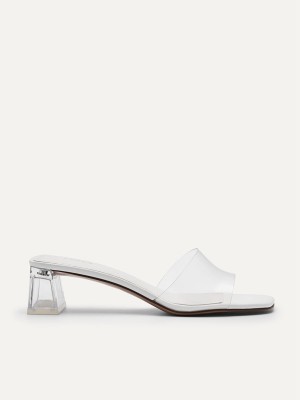 White Women's Pedro Megan Heels Sandals | EOSIUW-304