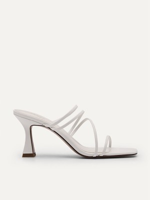 White Women's Pedro Strappy - White Heels Sandals | ZFSCPR-164