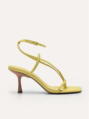 Yellow Women's Pedro Jatte Heels Sandals | VKJZRH-873