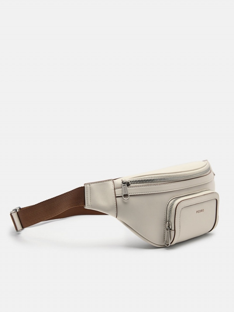 Beige Men's Pedro Fred Crossbody Bag | IMASUO-834