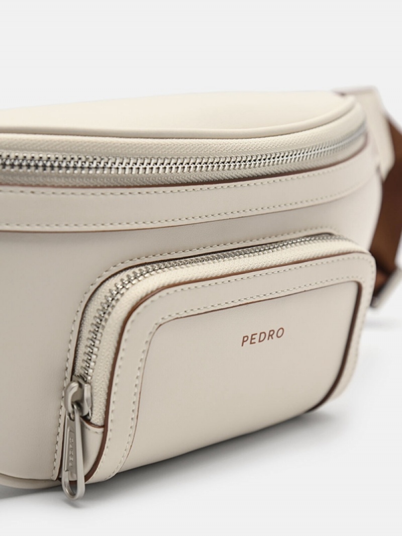 Beige Men's Pedro Fred Crossbody Bag | IMASUO-834