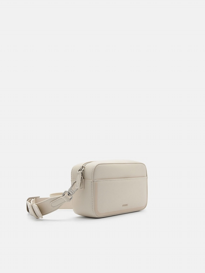 Beige Men's Pedro Helix Mini Sling Bag | ZAGHXU-692