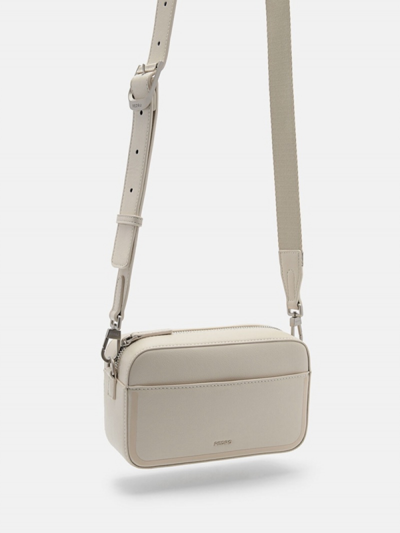 Beige Men's Pedro Helix Mini Sling Bag | ZAGHXU-692