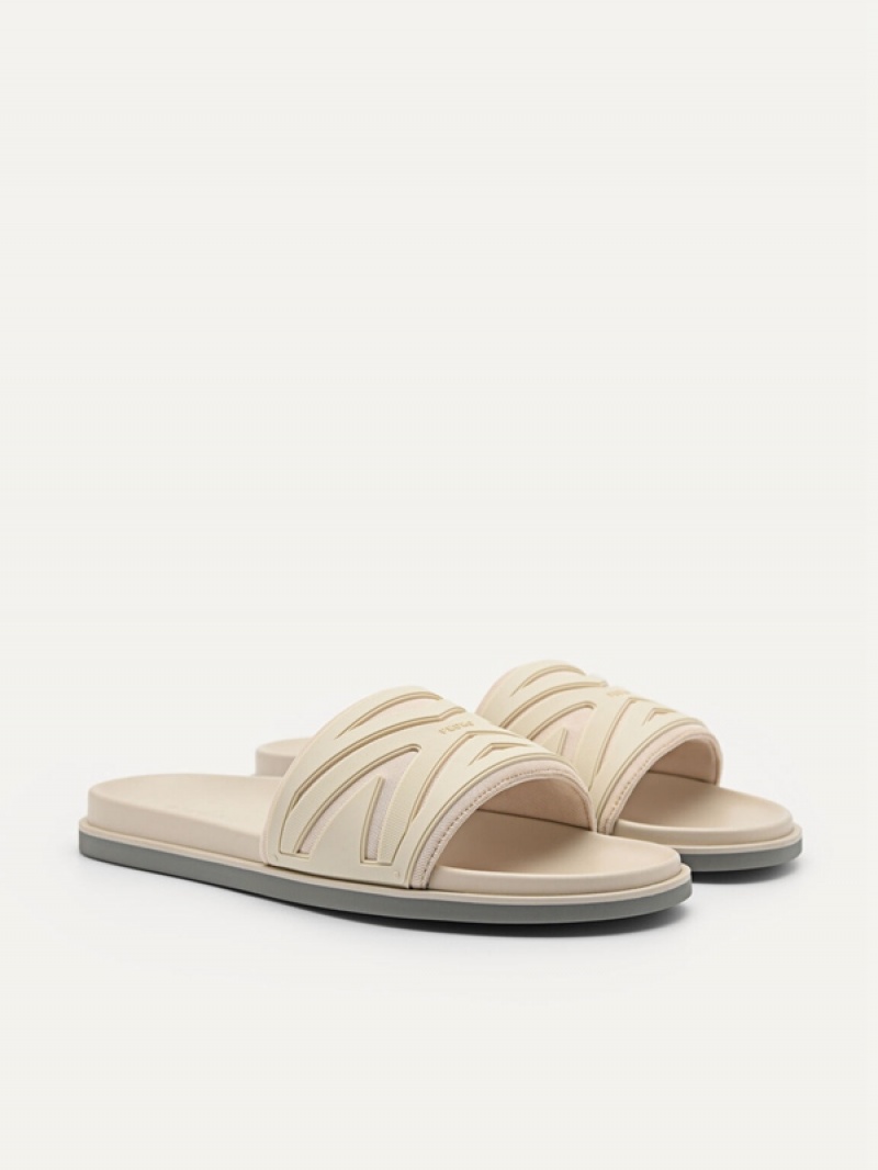 Beige Men's Pedro Nova Slides | RHTYXI-178