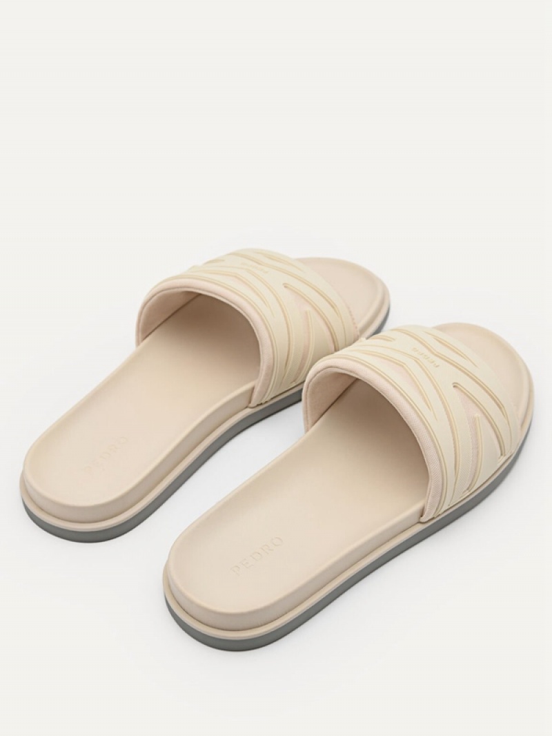 Beige Men's Pedro Nova Slides | RHTYXI-178