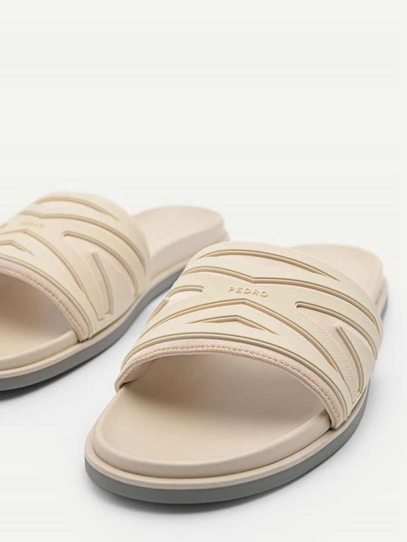 Beige Men's Pedro Nova Slides | RHTYXI-178