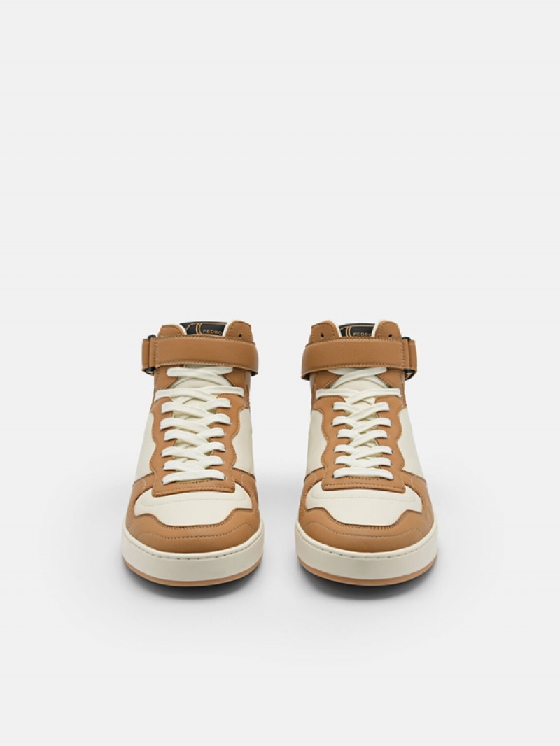 Beige Men's Pedro Stride Sneakers | YQDZHK-497