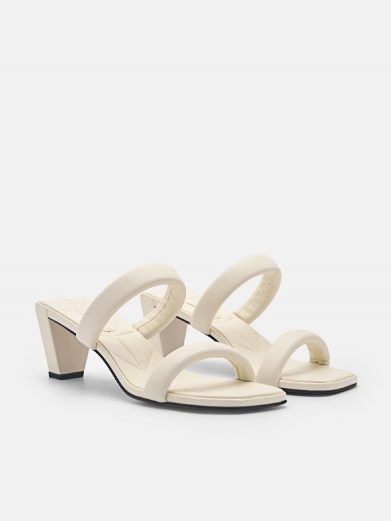 Beige Women's Pedro Aster Heels Sandals | IHEUXZ-287