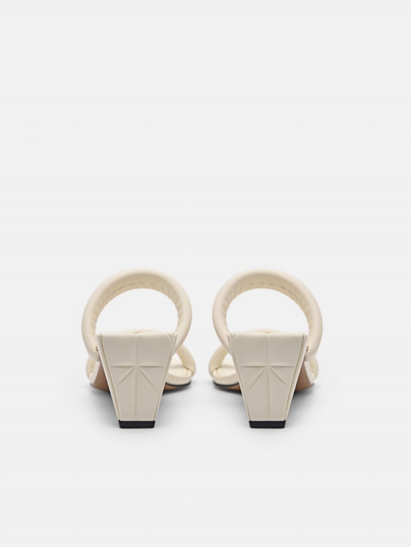 Beige Women's Pedro Aster Heels Sandals | IHEUXZ-287