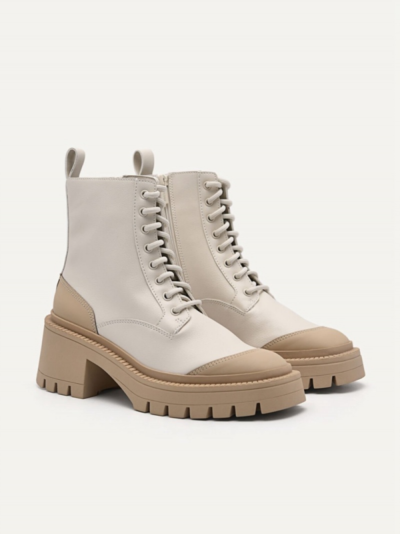 Beige Women's Pedro Berlin Ankle Boots | QOABSN-725