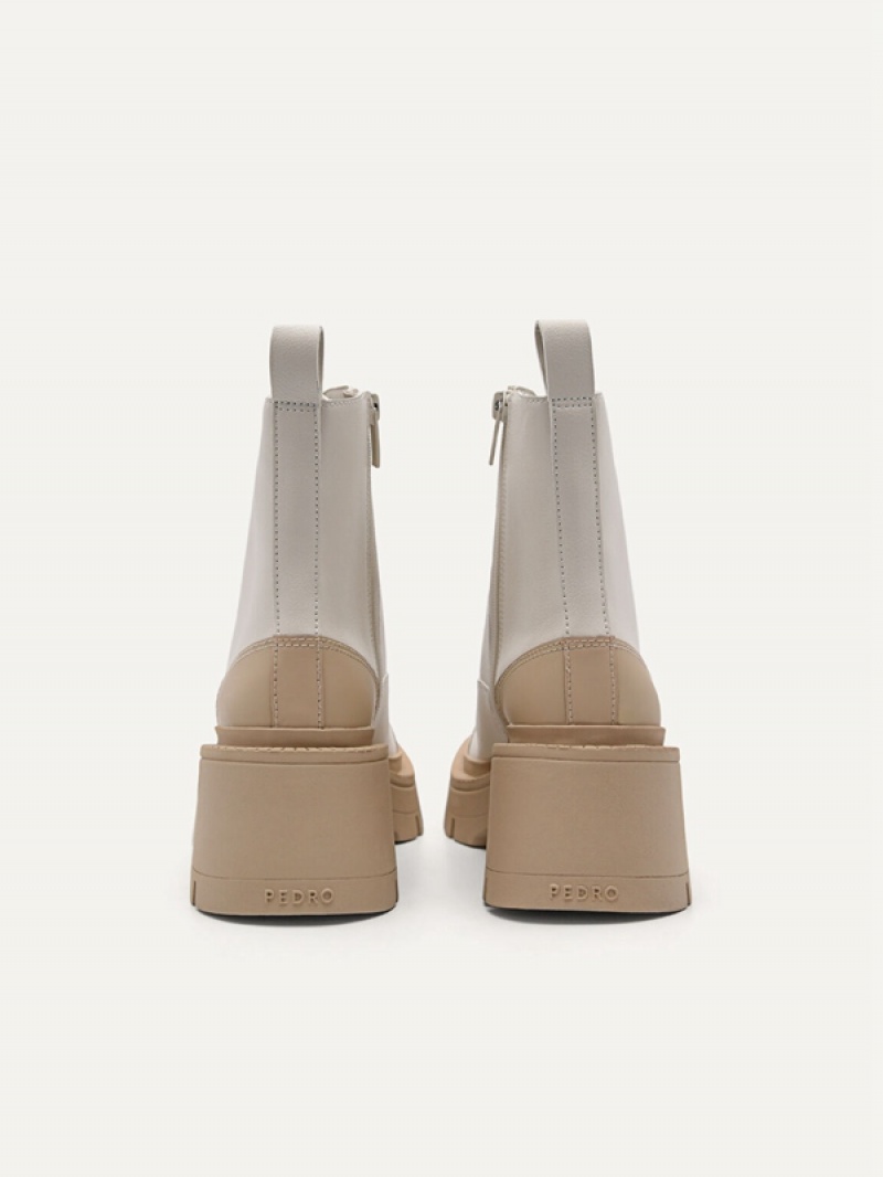 Beige Women's Pedro Berlin Ankle Boots | QOABSN-725