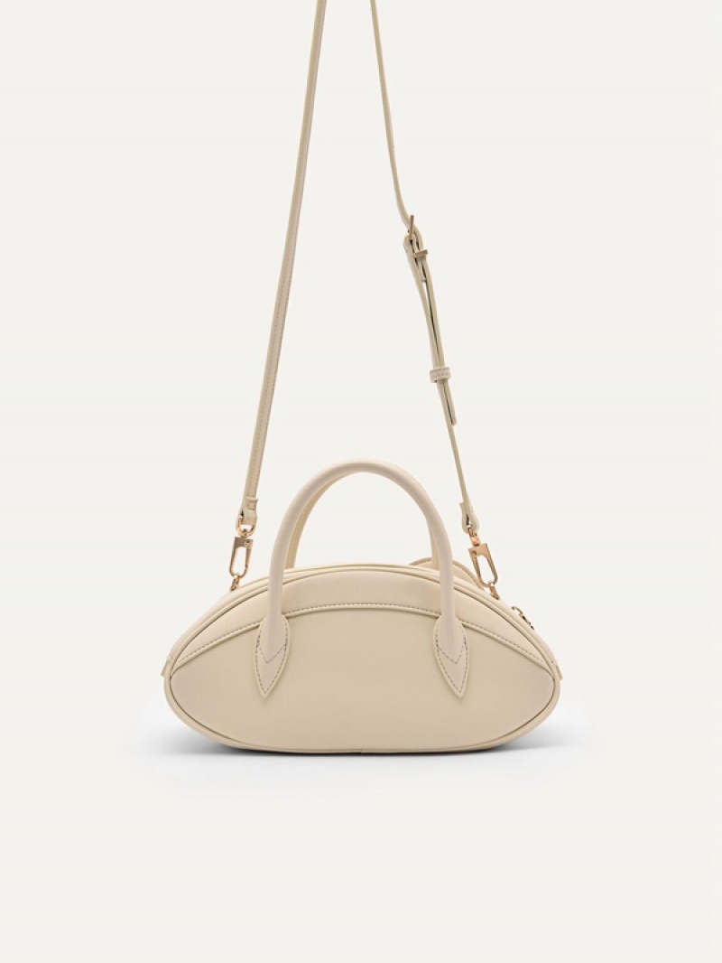 Beige Women's Pedro Bianca Shoulder Bags | KRCWTQ-290