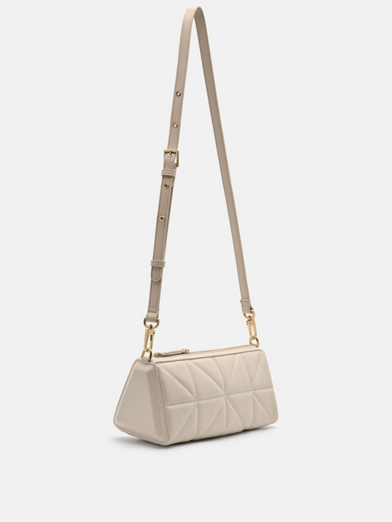 Beige Women's Pedro Helix Mini Shoulder Bags | OCHGPF-123