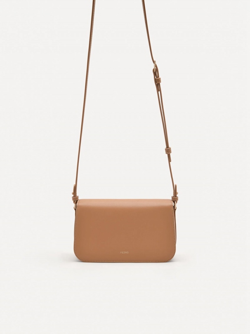 Beige Women's Pedro Iris Shoulder Bags | ZYPFVE-109