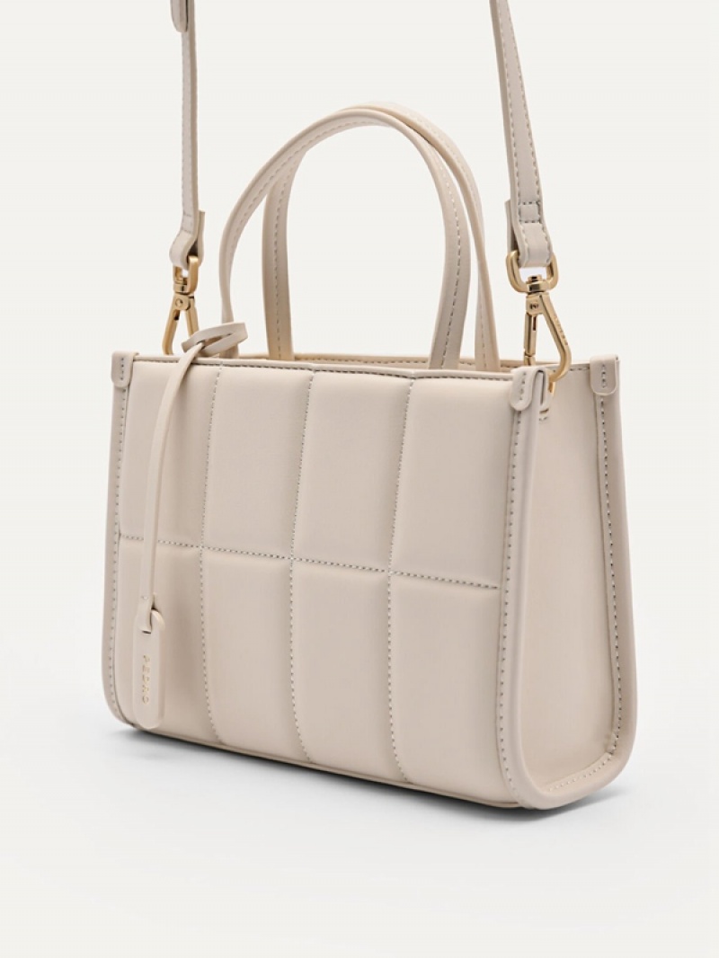 Beige Women's Pedro Mini Quilted Handbag | GUNSIV-216