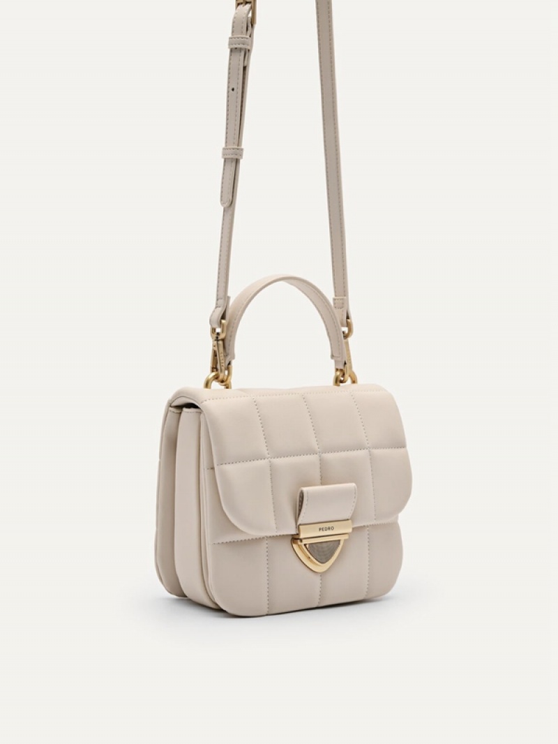 Beige Women's Pedro Mini Quilted Shoulder Bags | LCQZDW-632