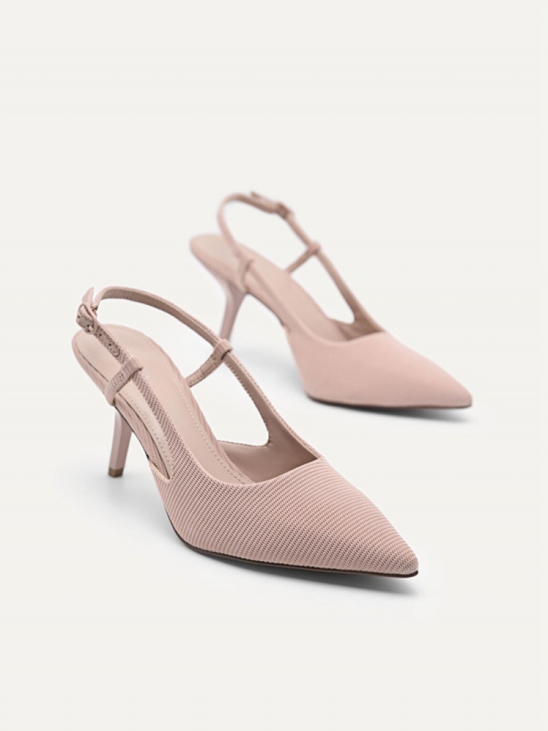 Beige Women's Pedro Morraine Mesh Pumps | KSYPBO-239