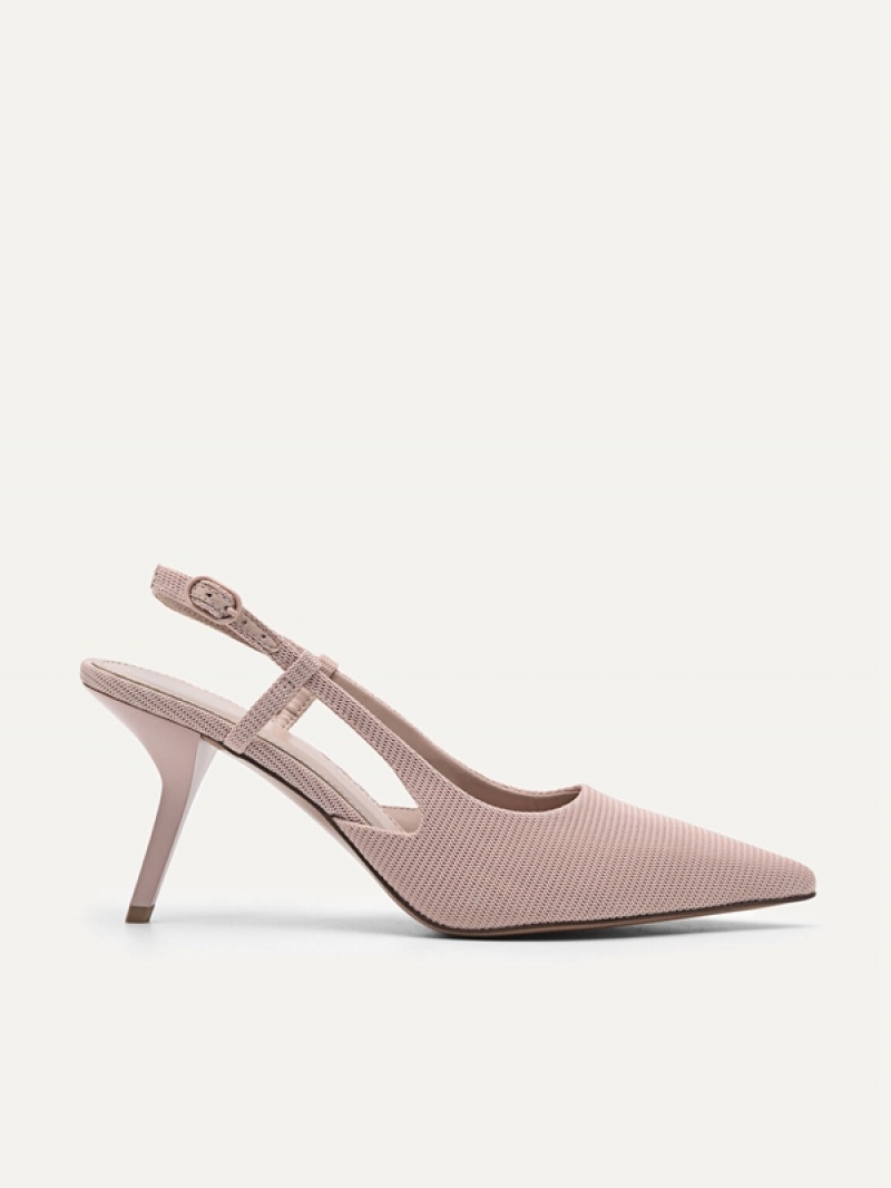 Beige Women\'s Pedro Morraine Mesh Pumps | KSYPBO-239