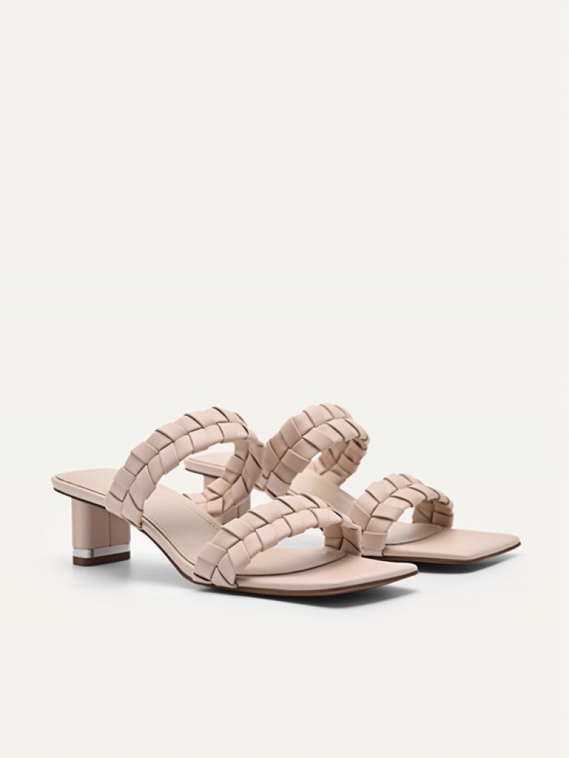 Beige Women's Pedro Palma Heels Sandals | NXPOIA-513