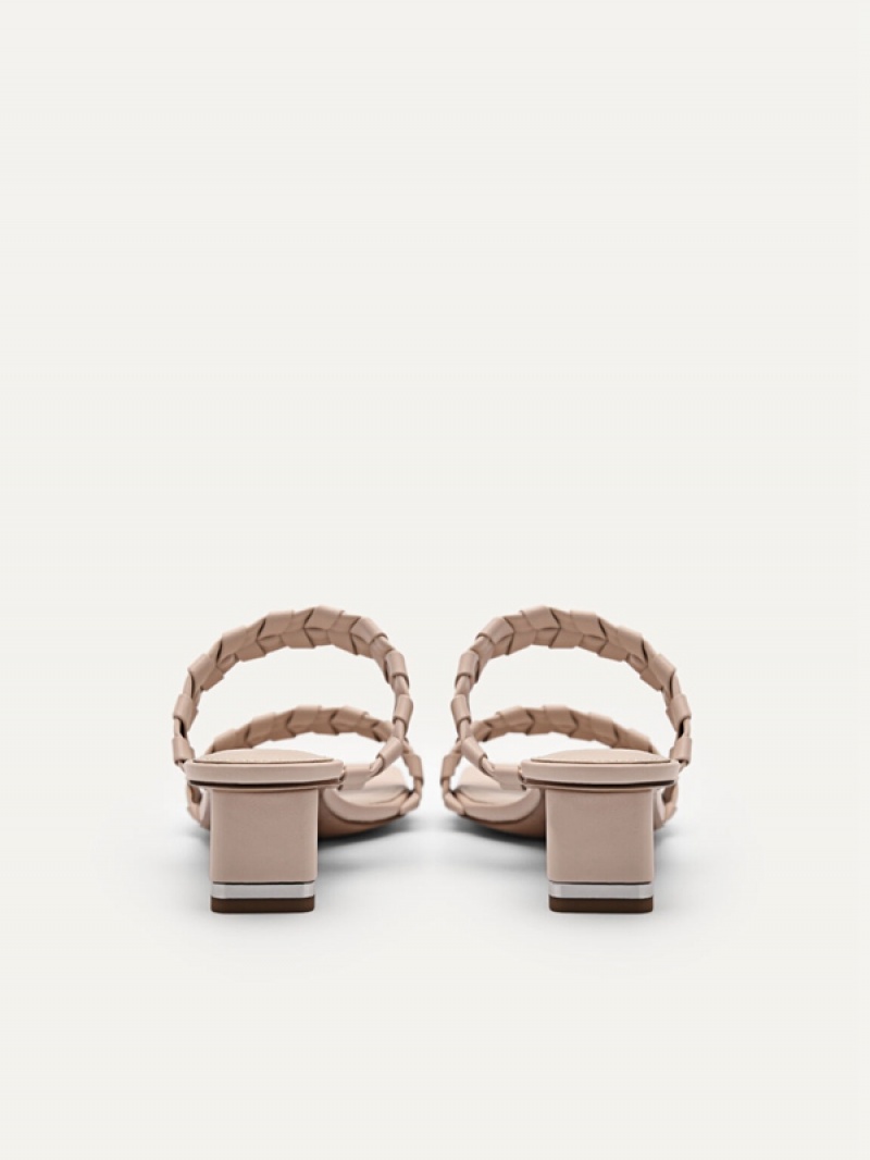 Beige Women's Pedro Palma Heels Sandals | NXPOIA-513