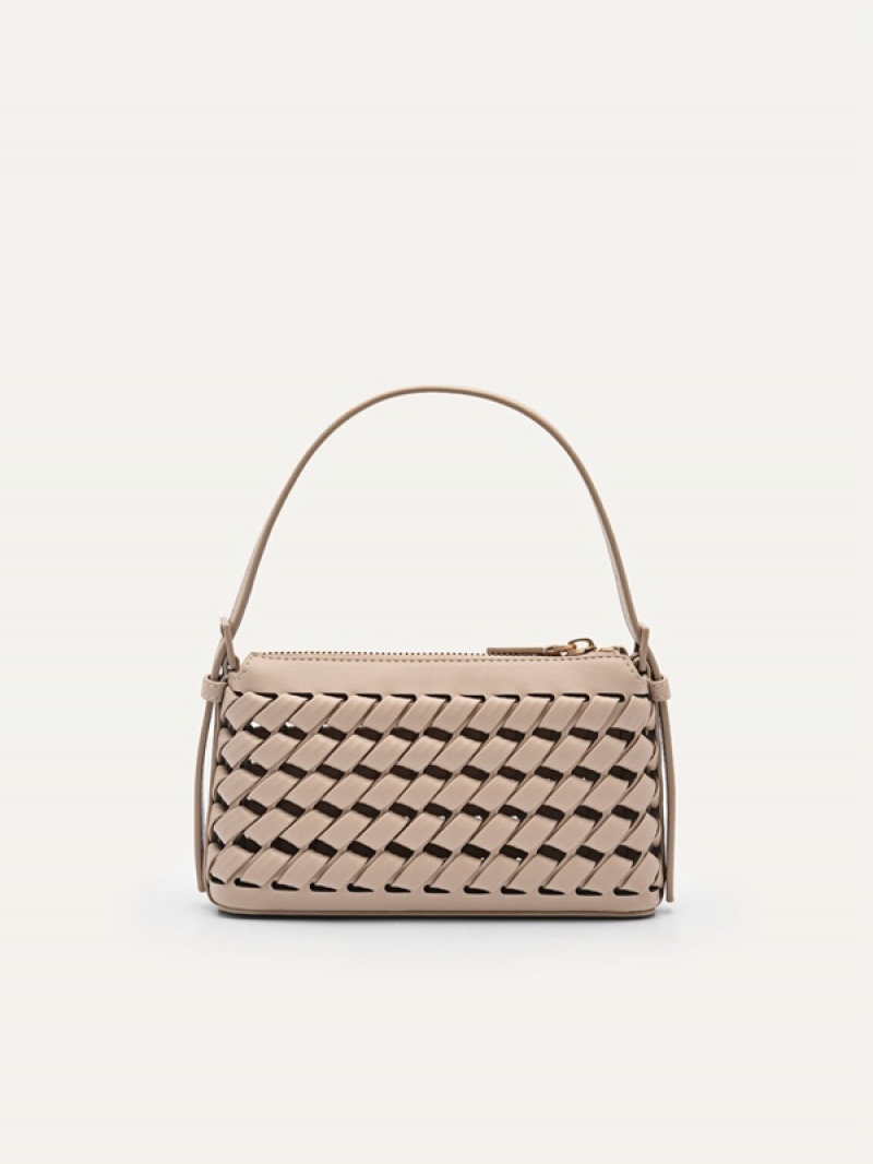 Beige Women's Pedro Palma Woven Pouches | QBDGTF-041