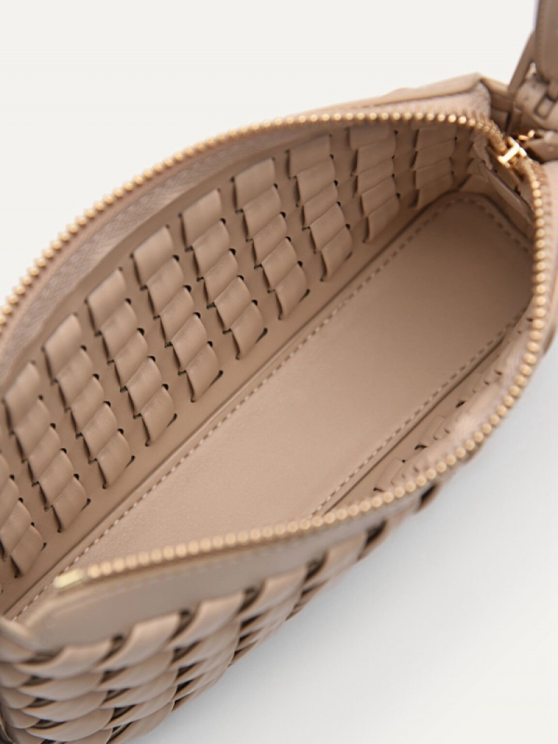 Beige Women's Pedro Palma Woven Pouches | QBDGTF-041