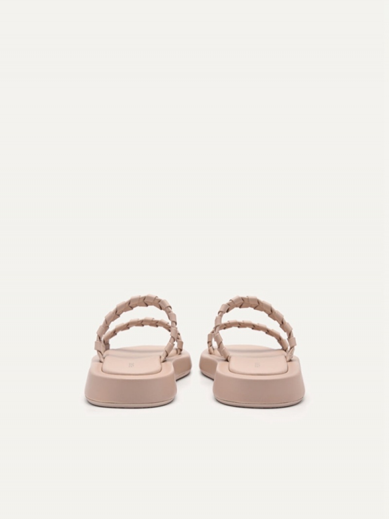 Beige Women's Pedro Palma Woven Sandals | UNBXEA-432