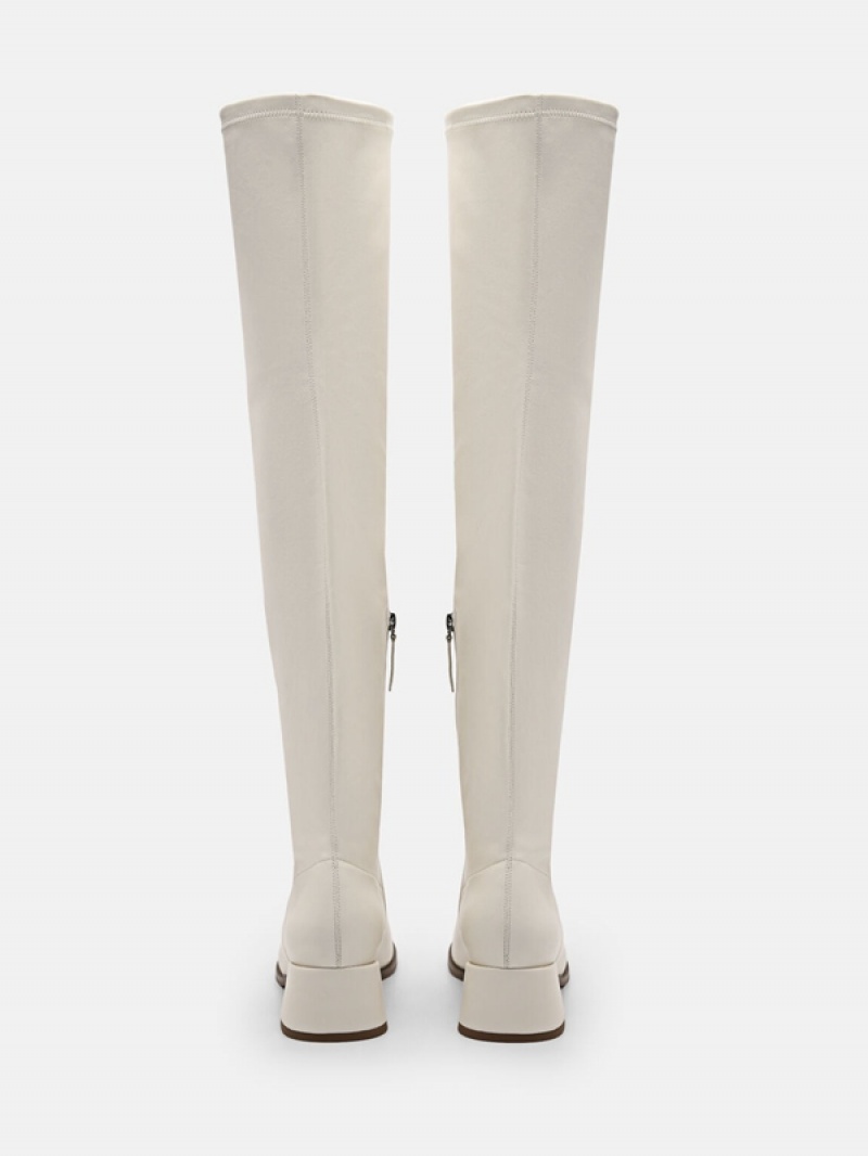 Beige Women's Pedro Poppy Thigh High Boots | DOXYFU-487