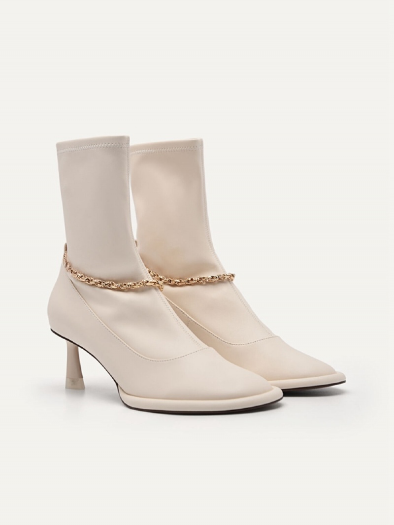 Beige Women's Pedro Sistrah Ankle Boots | LHTDSB-692