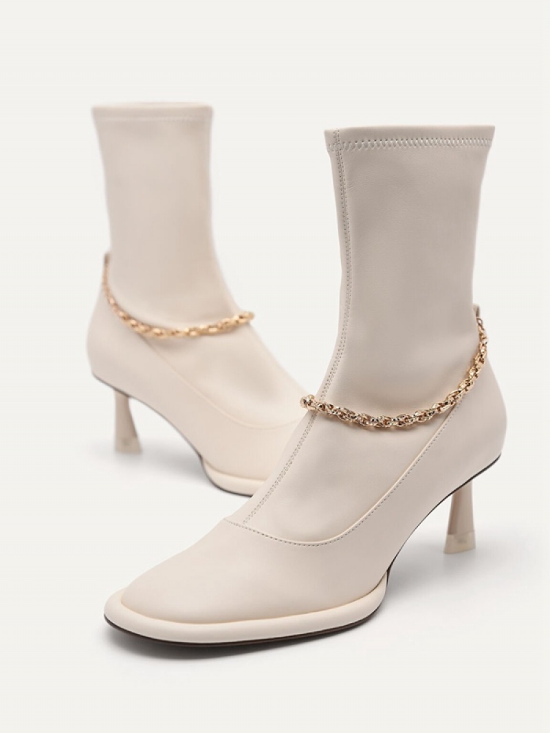 Beige Women's Pedro Sistrah Ankle Boots | LHTDSB-692